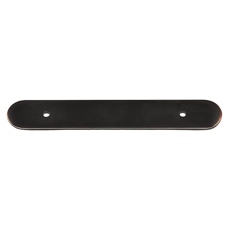 Gliderite Hardware 6 in. Oil Rubbed Bronze Rounded Back Plate 3-3/4 in. Center to Center - 6343-96-ORB 6343-96-ORB-1